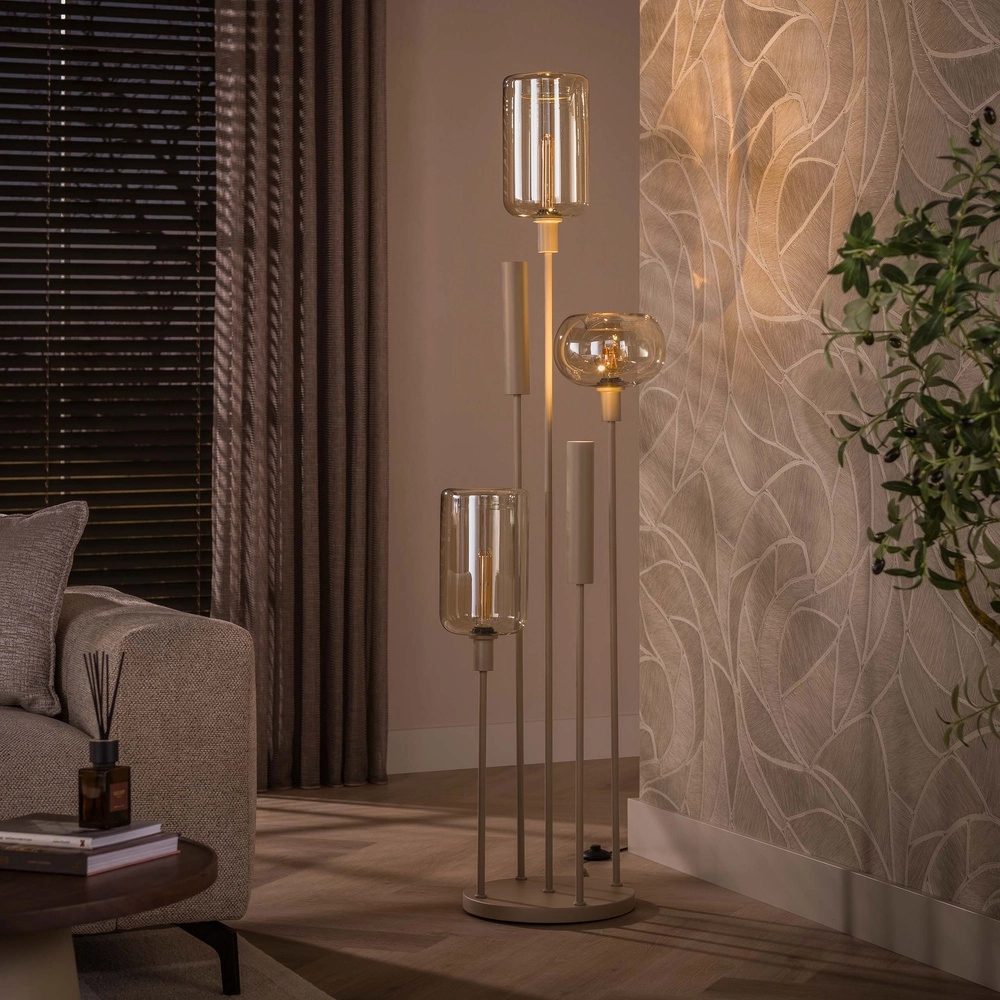 Design-Stehlampe Serene Sandbraun Lyora 8716803514768
