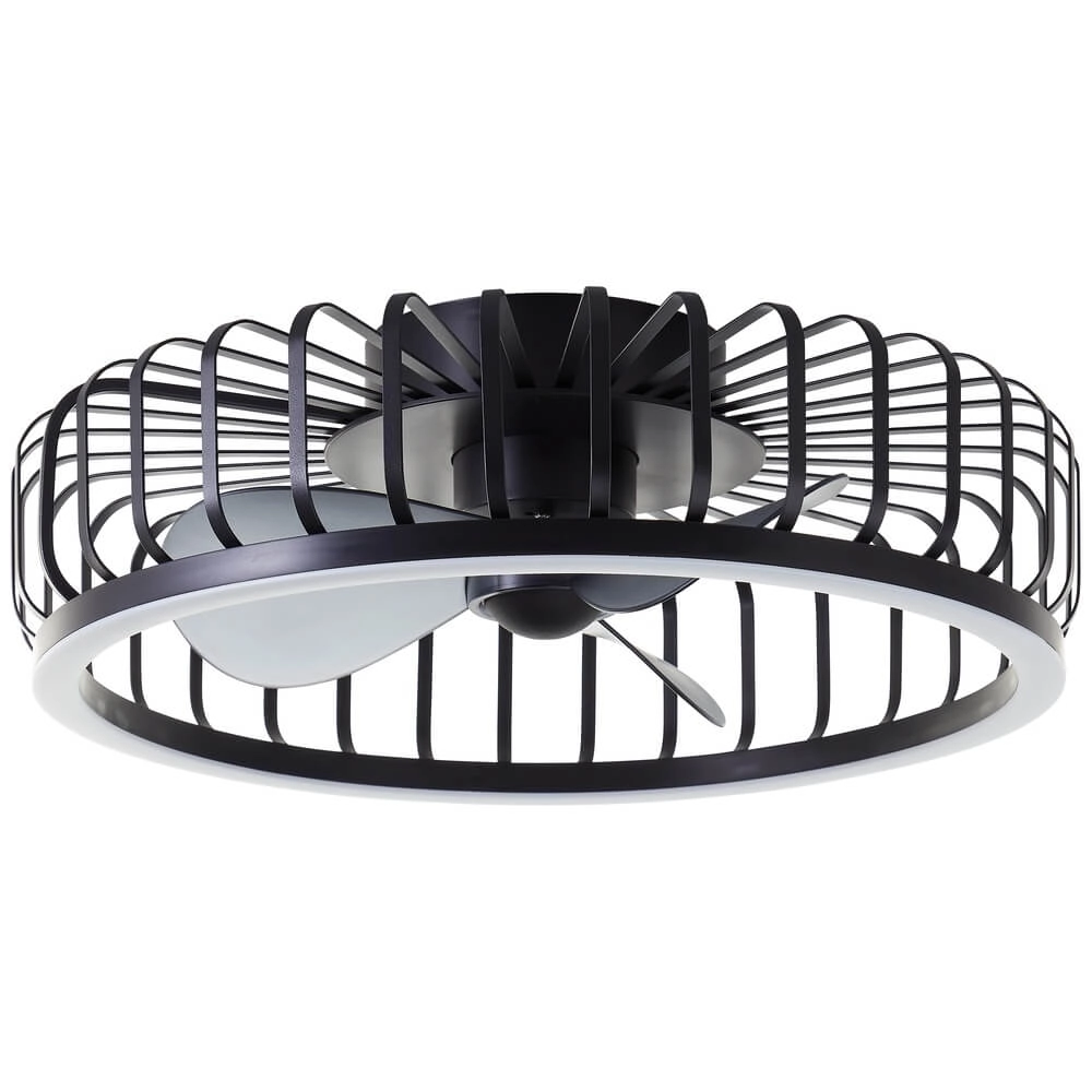 Drahtlampe Deckenventilator Capo schwarz Brilliant 4004353453410
