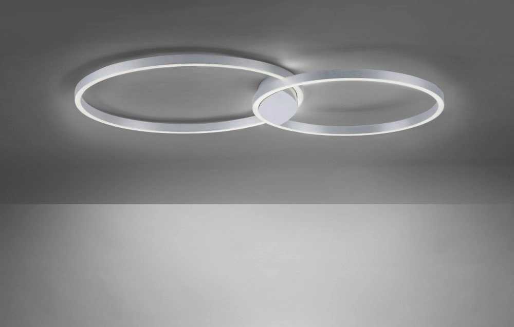 Deckenleuchte Q-Kate 2-Ring 96cm grau Paul Neuhaus 4012248333549