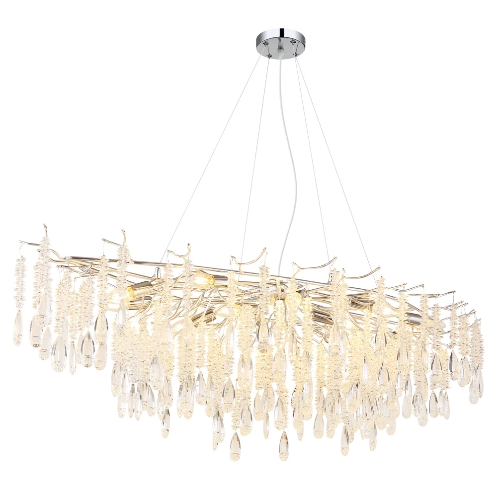 Pendellampe Kinga Silbergrau 150 cm