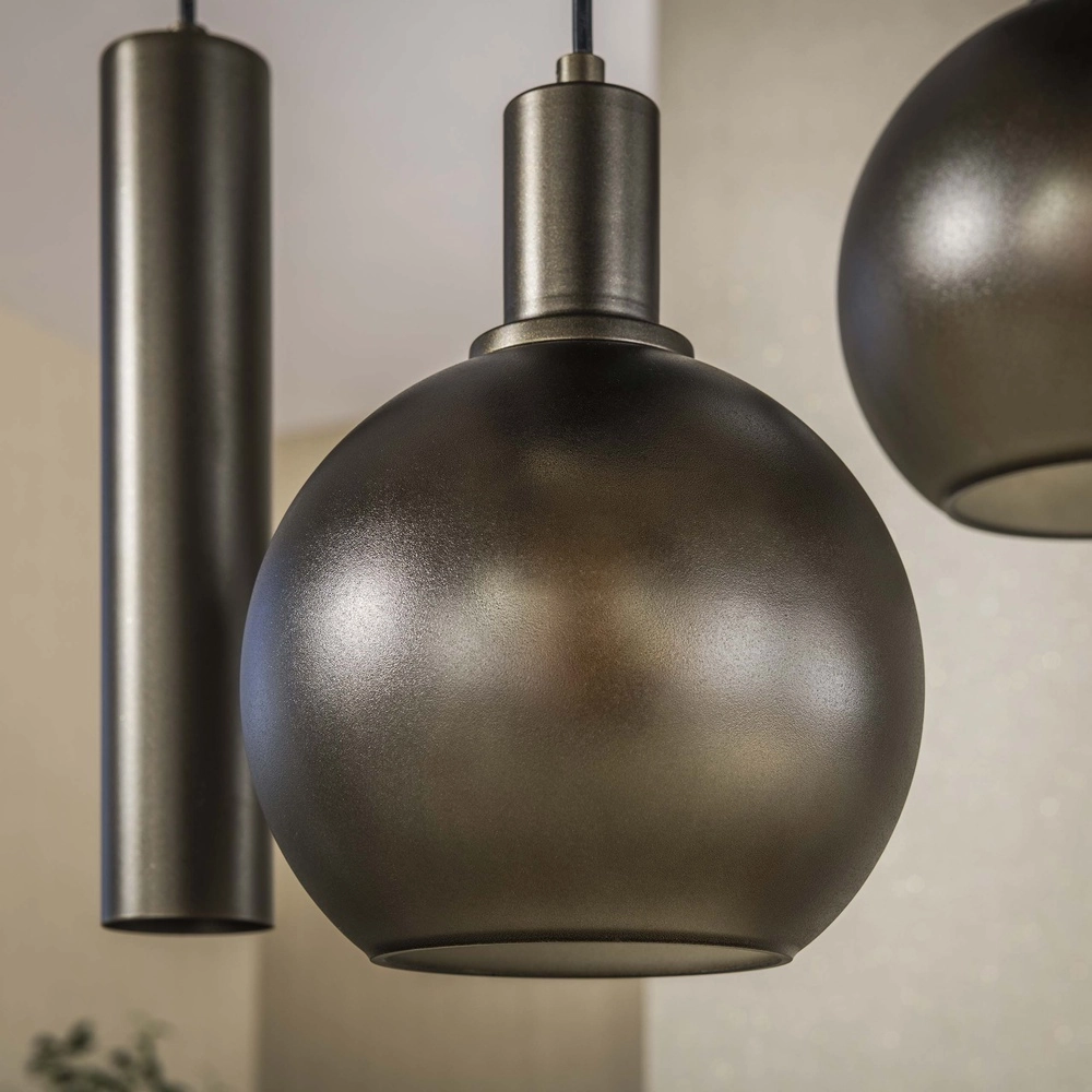Esstisch-Pendellampe Sfera mit Glaskugeln und Anhängern Lyora 8716803512399