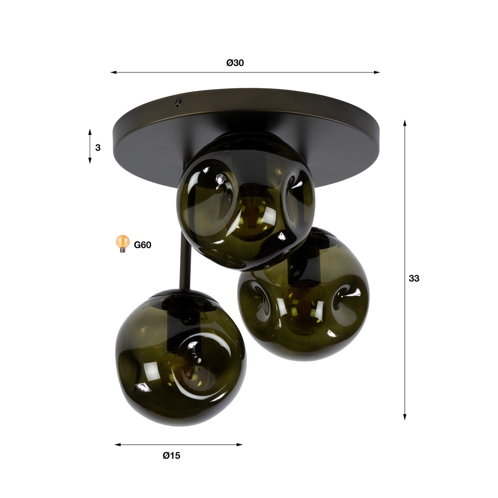 Design-Deckenlampe Stellar Schwarz