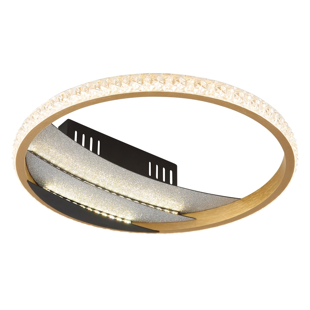 Einzigartige Deckenlampe Constance schwarz mit goldener Ø 29,5 cm