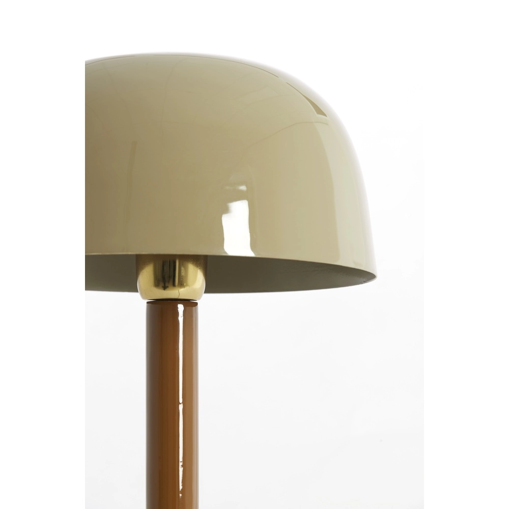 Schreibtischlampe Marivet Glanzsand und Braun – Ø 25 cm Light & Living 8717807816223