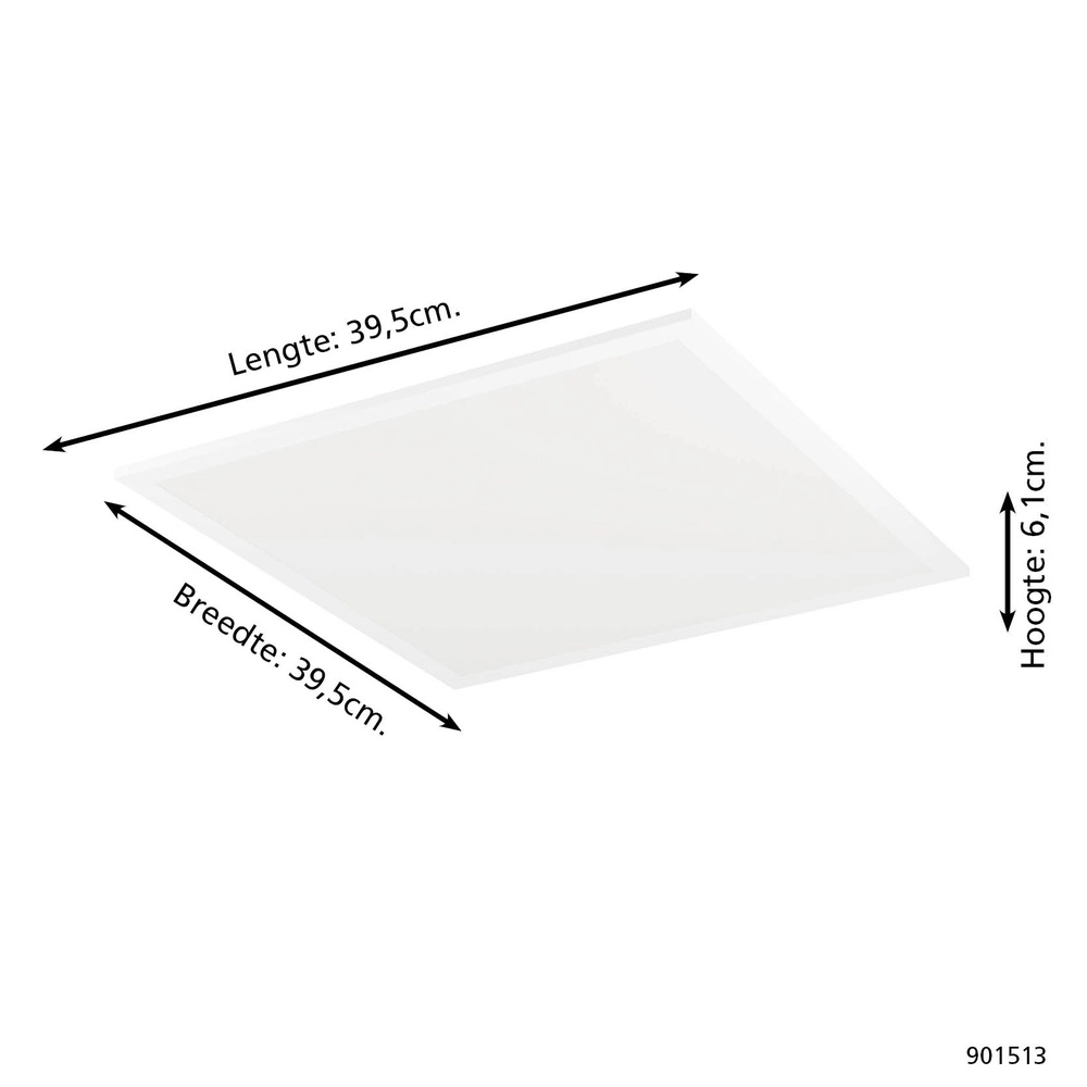 Smarte Deckenleuchte Moradillo-Z weißes Quadrat 39,3cm Eglo 9008606342174