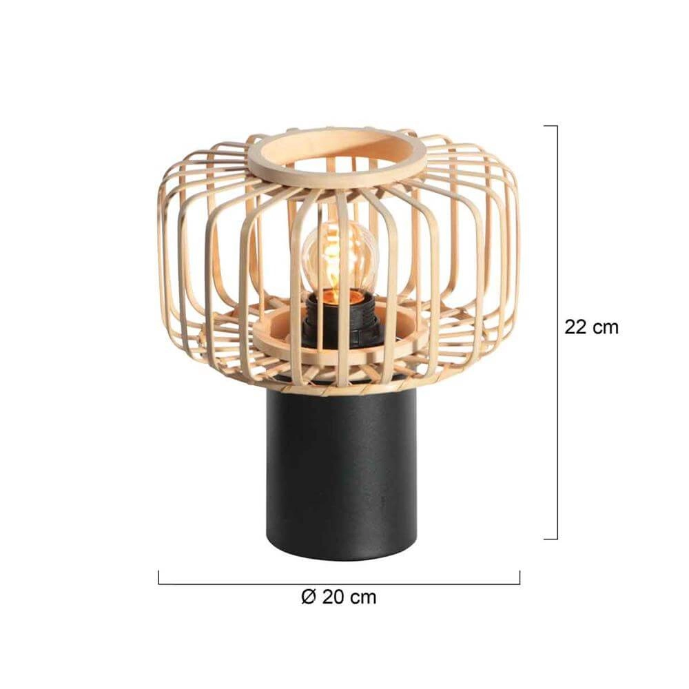 Tischleuchte aus Bambus Bloeba Ø 20cm Steinhauer 8712746176759