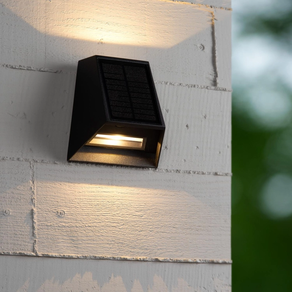 Wandlampe Luton Solar Black Lucide 5411212152107