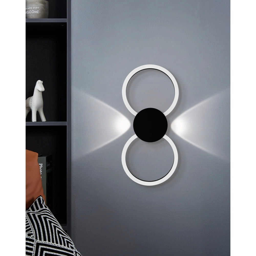 Design-Wandleuchte Venticello 1 schwarz Eglo 9008606357444