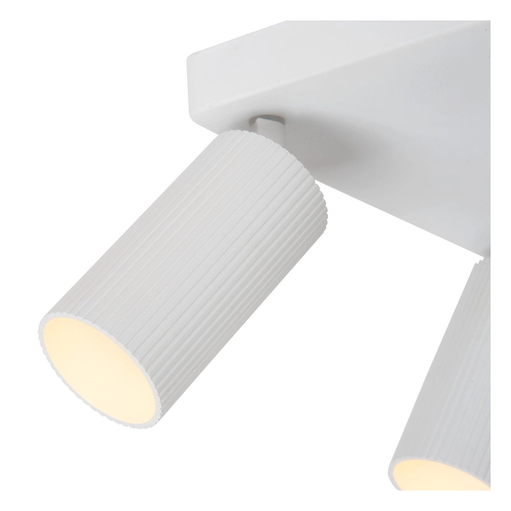 Oberflächenmontierter Deckenspot Clubs 4-Licht weiß Lucide 5411212093530