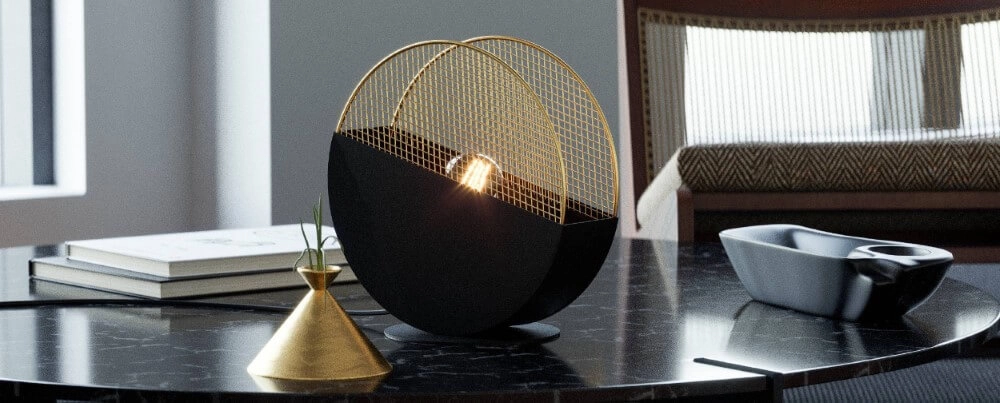 Designer-Tischlampe Mumbles schwarz mit gold Eglo 9002759438135