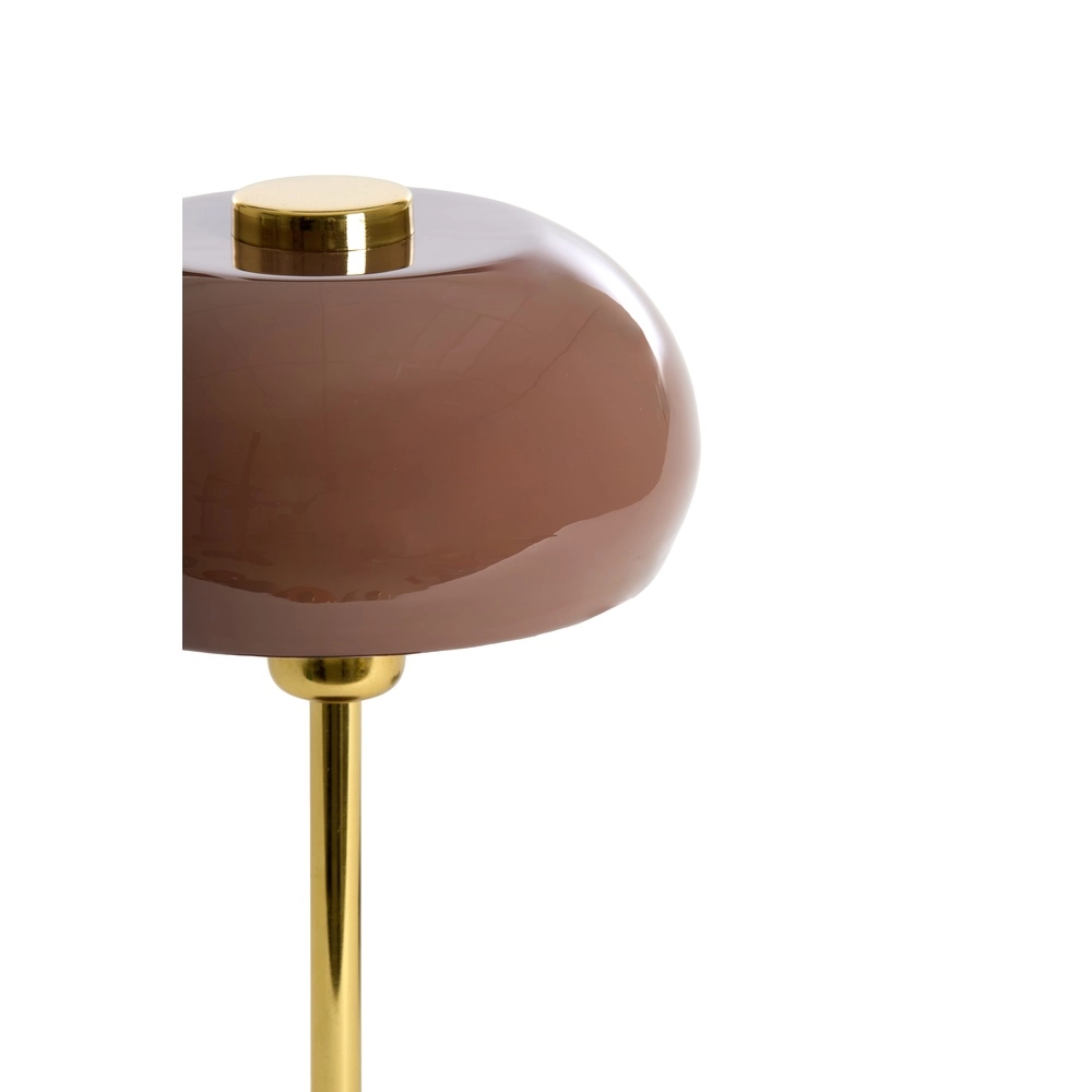 Tischlampe Surin Ø 22 cm – glänzend dunkelbraun mit Gold Light & Living 8717807740931