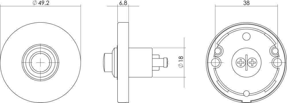 Runde Türklingel Chimea Messing lackiert Intersteel 8714186091333
