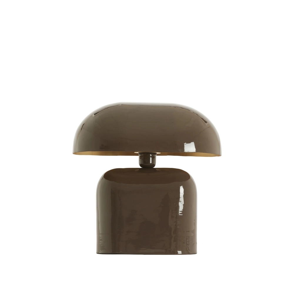 Tischlampe Todd oval – glänzend dunkelbraun