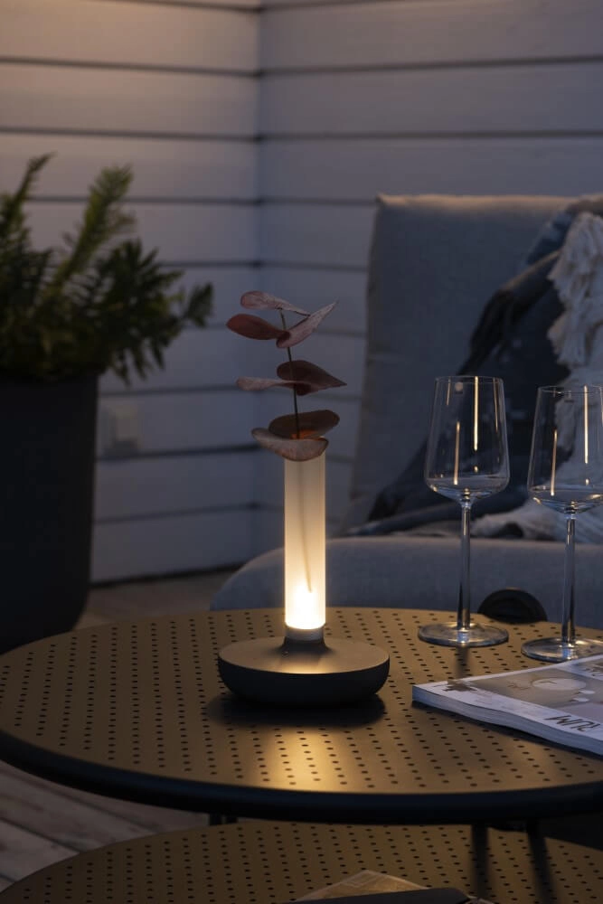 Wiederaufladbare Tischlampe Biarritz Schwarz KonstSmide 7318308277530