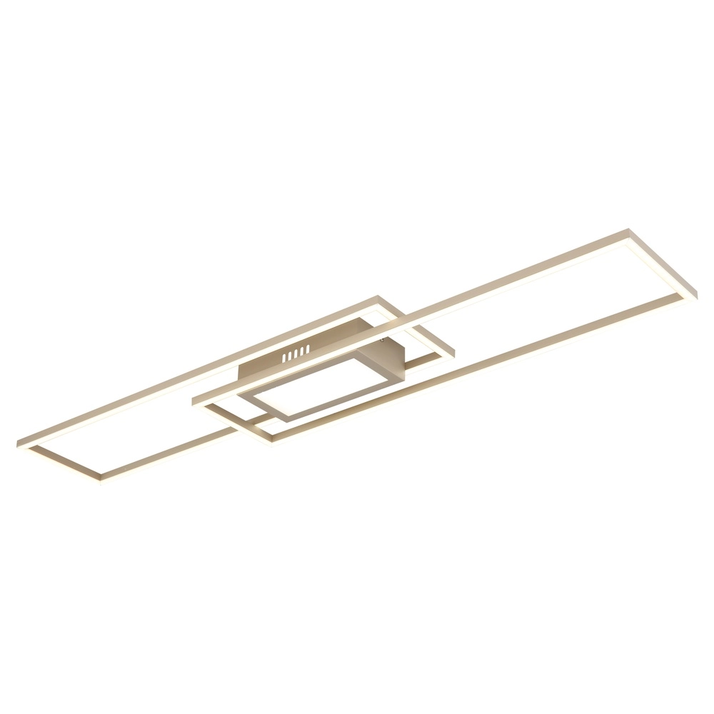 Längliche Deckenlampe Saunders Sandbraun