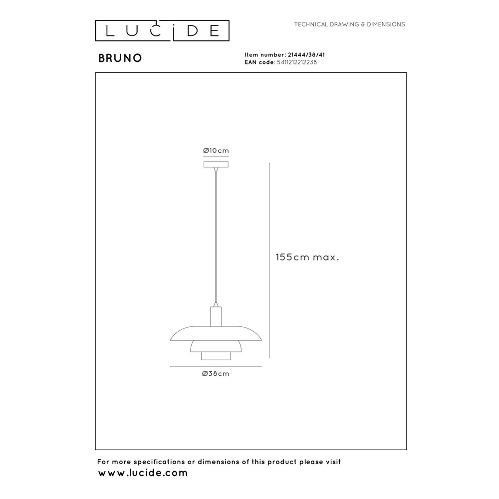 Design-Pendellampe Bruno Sandbraun Lucide 5411212212238