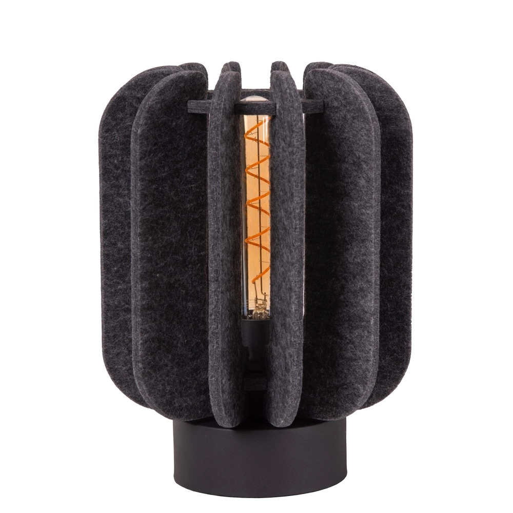 Elegante Tischlampe Rafal Schwarz mit Grau