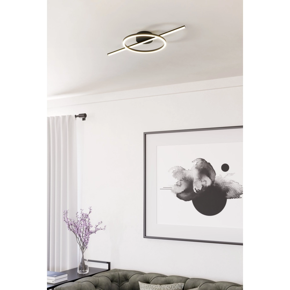 Design-Deckenleuchte Agostino schwarz rund Eglo 9002759759179