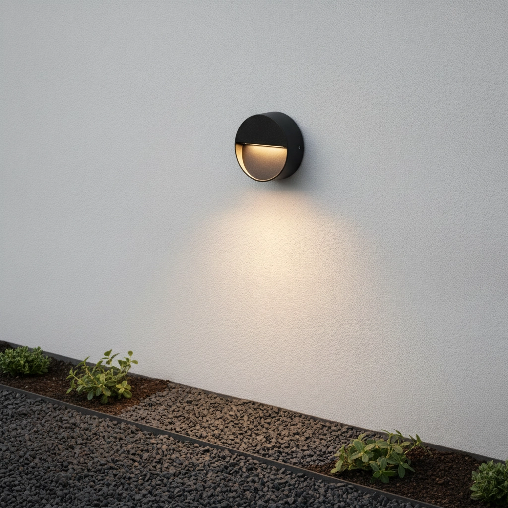 Runde Wandlampe Sete Schwarz