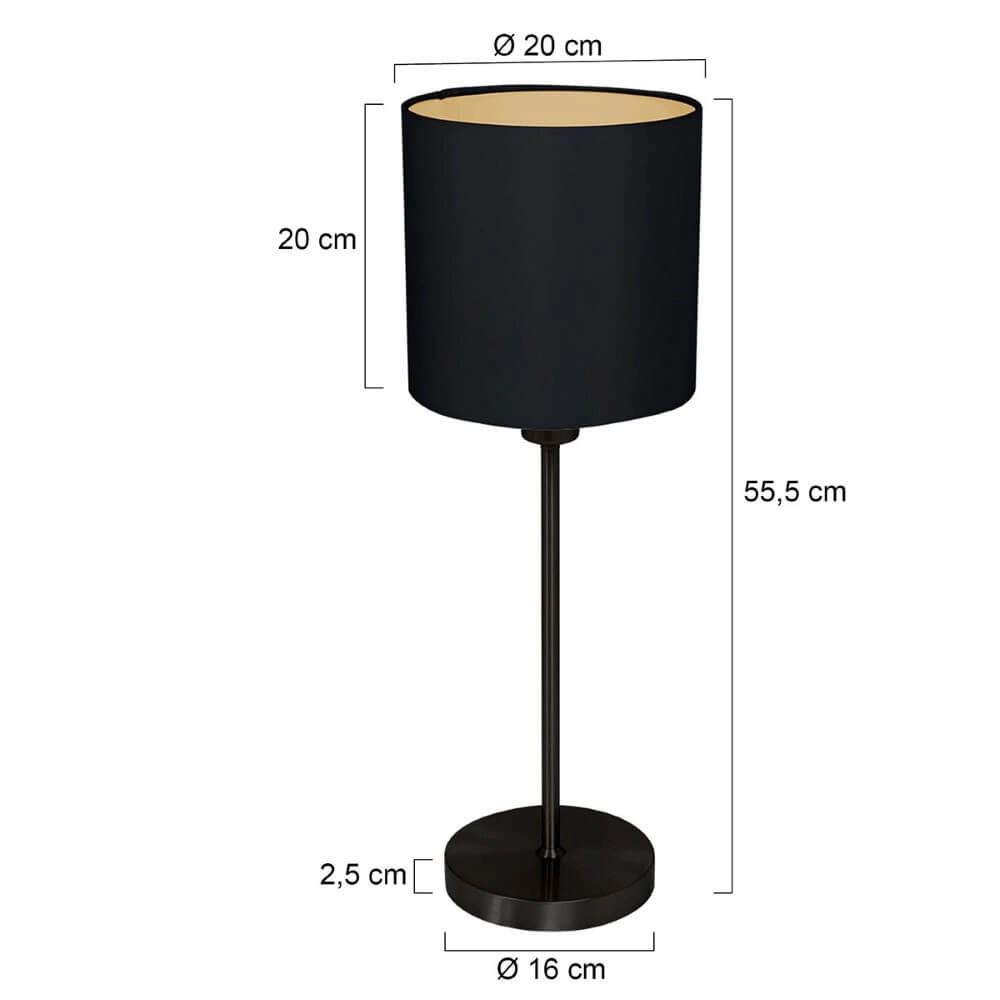 Nachttischlampe Noor Schwarz Steinhauer 8712746171129
