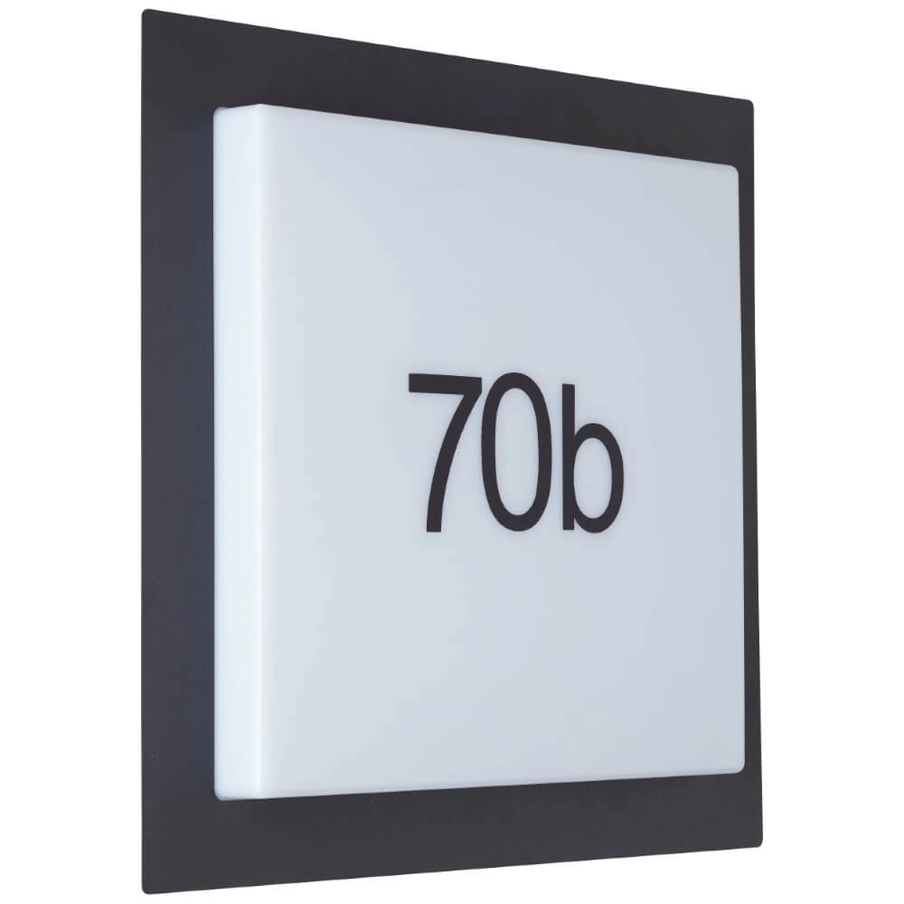 Hausnummernlampe Sten Schwarz Brilliant 4004353412837