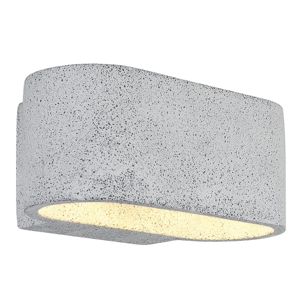 Moderne Wandlampe Ferguson oval grau
