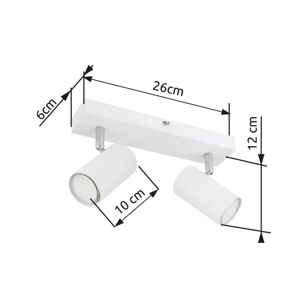 Deckenlampe 2-Leuchten Robby Weiß Globo 9007371433520