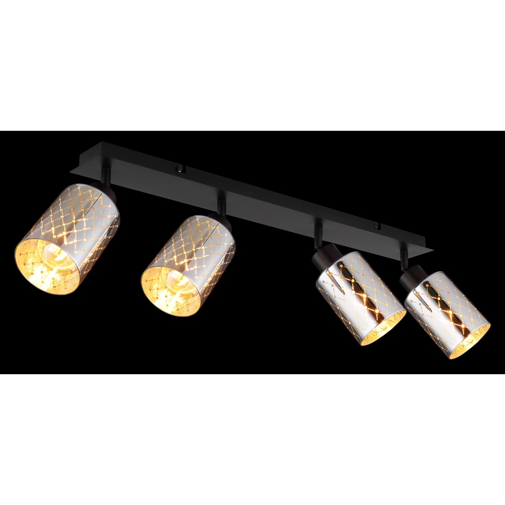 Design-Deckenlampe Alonso 4-Licht Schwarz Globo 9007371572250