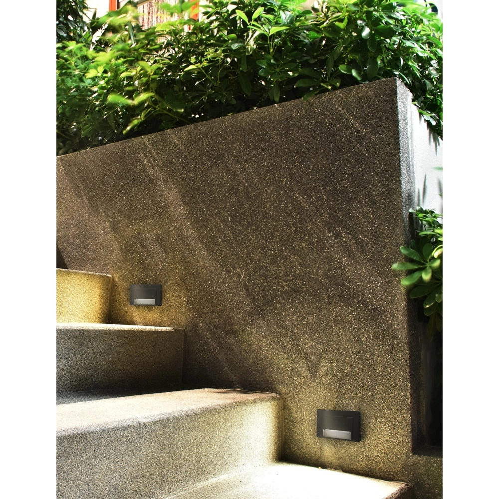 Quadratische Wandleuchte Krypton 8,5cm grau Lyora 5212017409294