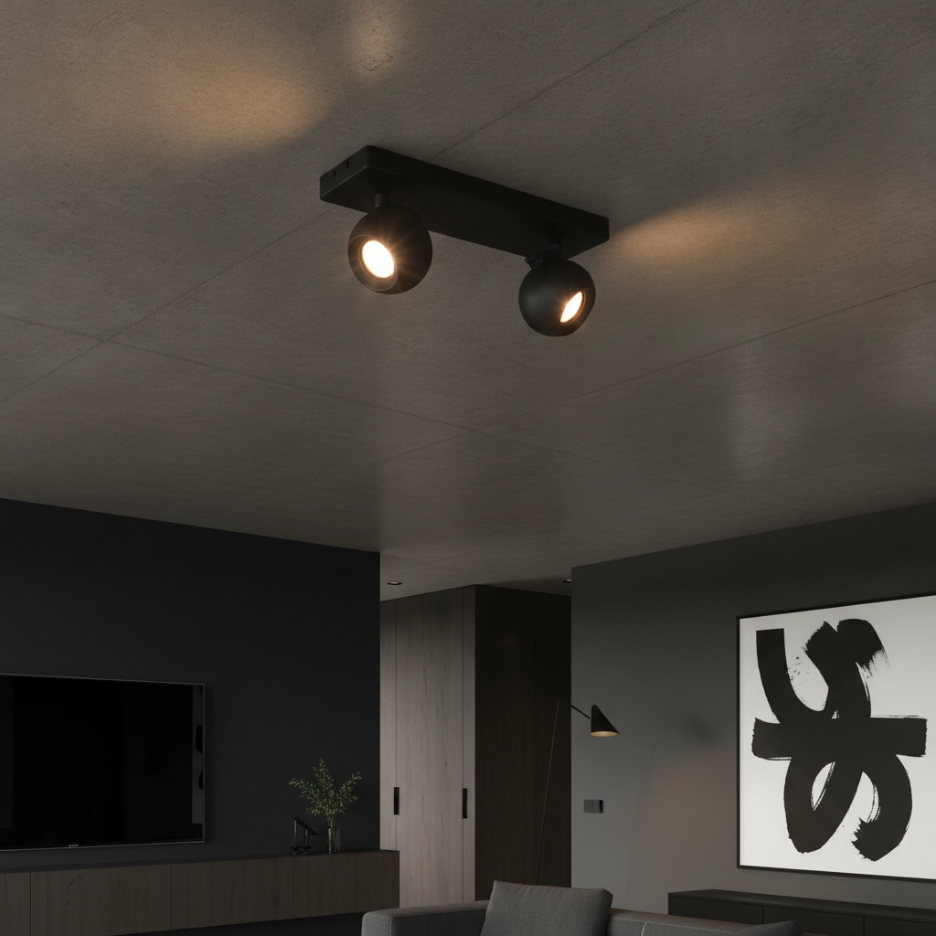 Deckenlampe Bolero Kugel 2-hell schwarz