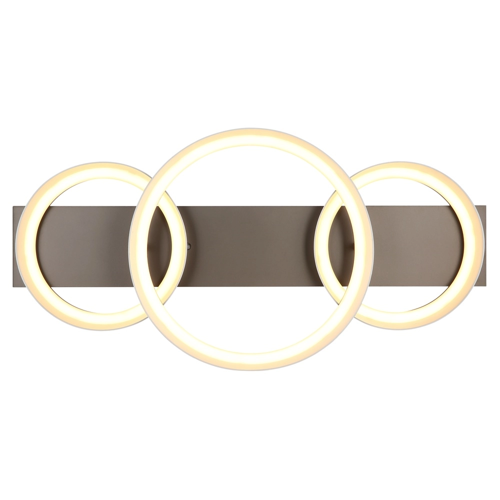 Elegante Deckenlampe Syrakus Kaffeebraun 3 Ringe Globo 9007371576081