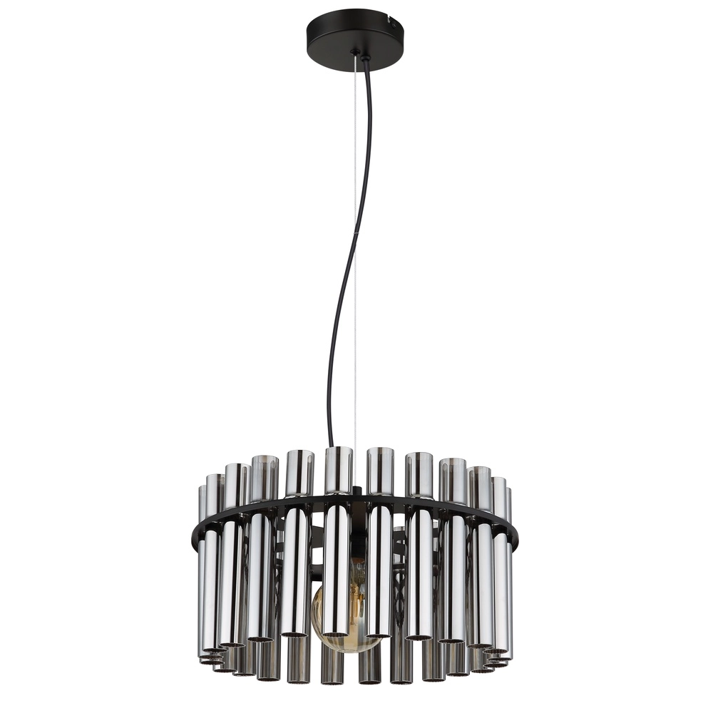 Pendellampe Gorley II Schwarz mit Glasstangen Globo 9007371586110