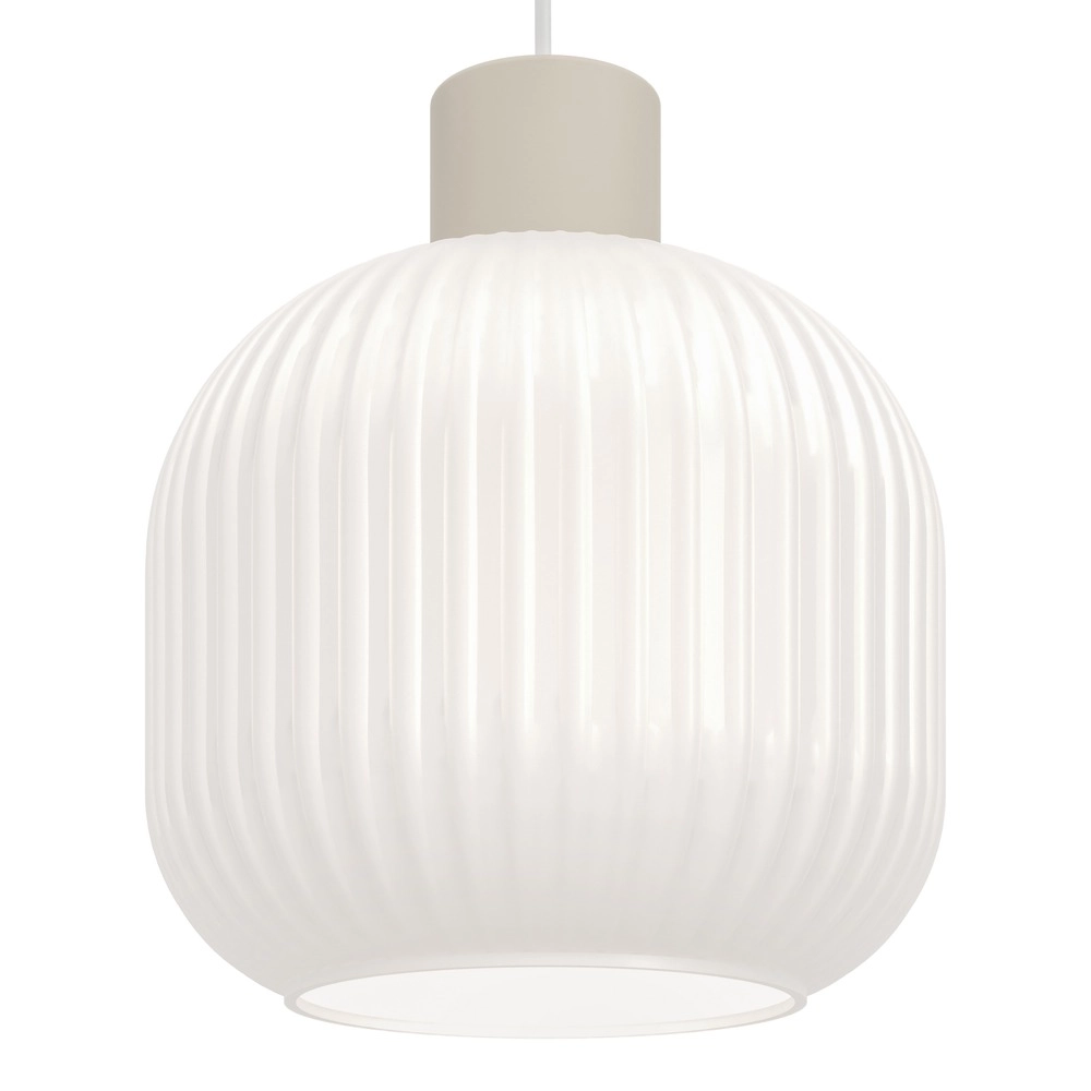 Design-Pendellampe Dasmina Sandbraun mit weißem Ø 20 cm Eglo 9008606406265