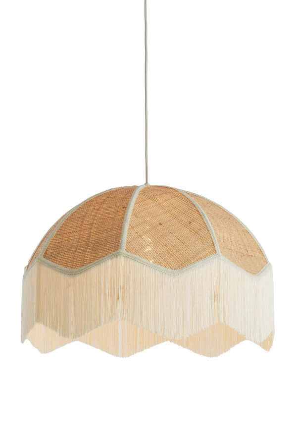 Cremefarbene Pendelleuchte Malacia Ø 60cm