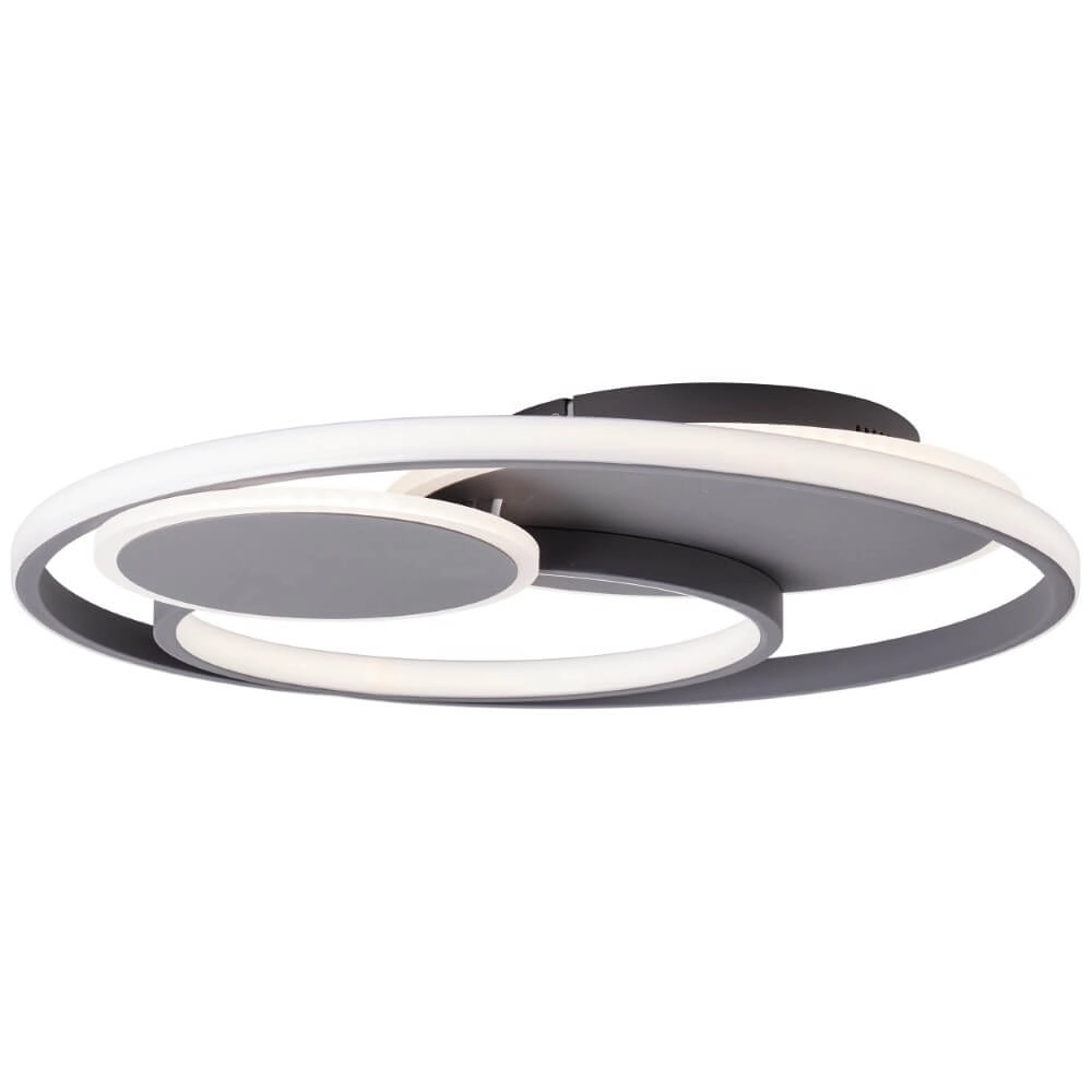 Deckenleuchte Runda 50 cm 3-Ring Anthrazit