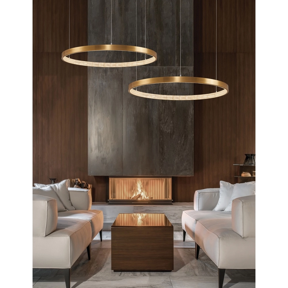 Pendelleuchte Preston gold Ø 80cm Lyora 5212017424082