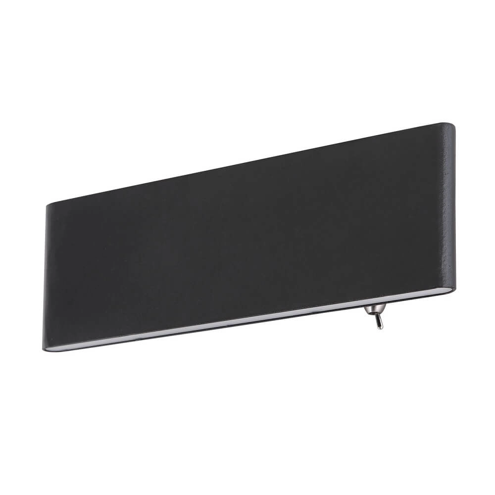 Design-Wandleuchte Siegfried S schwarz mit Schalter Globo 9007371402366