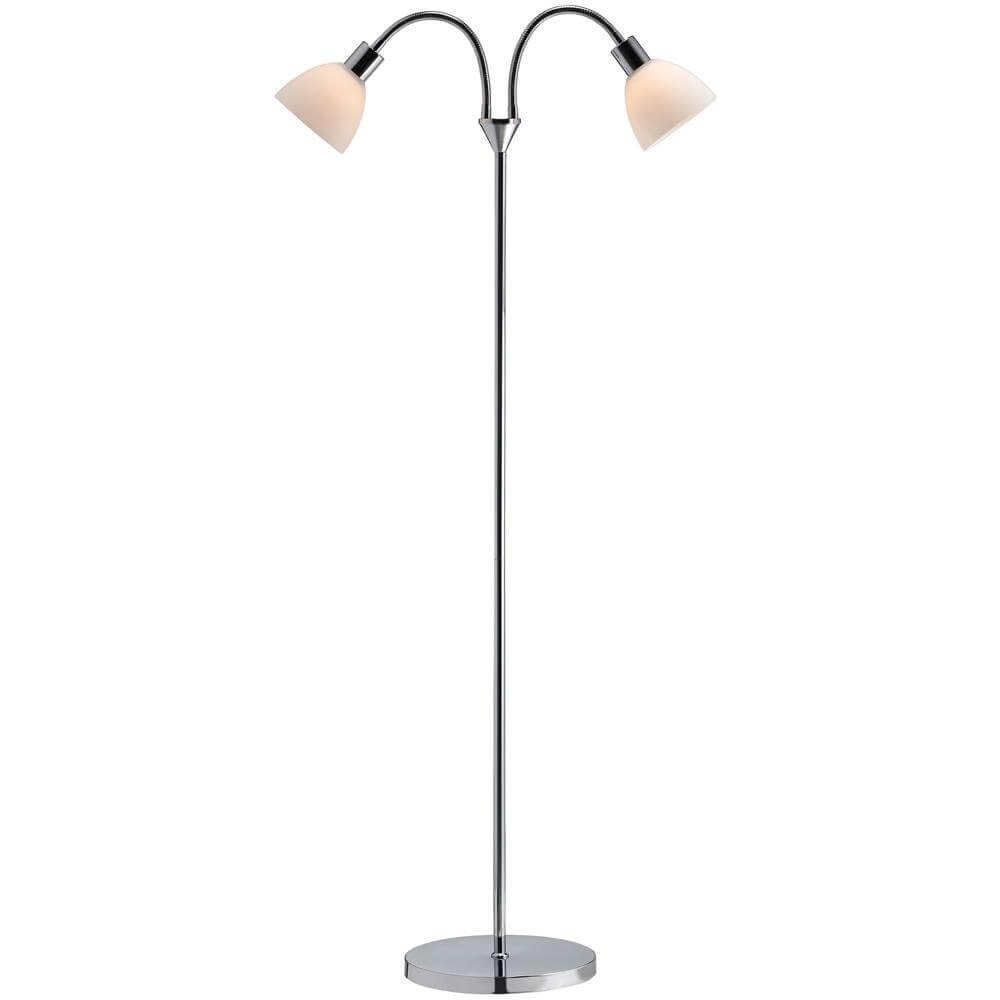 Stehlampe Ray 2-flammig chrom