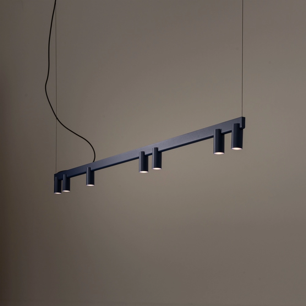 Design-Pendellampe Fourty 7-Licht Marineblau Lyora 5903139122931