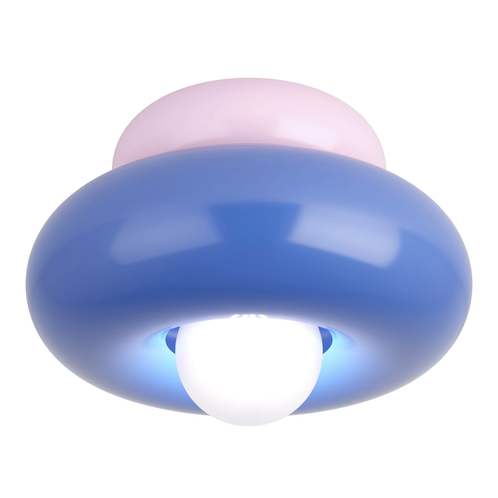 Design-Deckenlampe Torchiarolo Rosa mit Blau