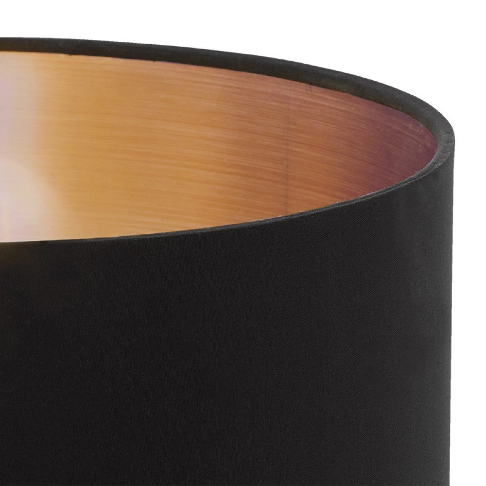 Tischlampe Carlton 2 rotes Kupfer mit Schwarz Eglo 9002759957872
