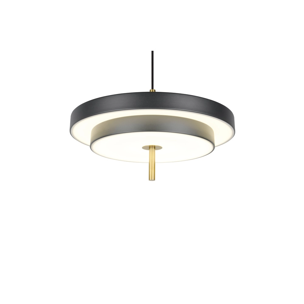 Design-Pendelleuchte Keaton schwarz mit gold Ø 40cm Trio 4017807653366