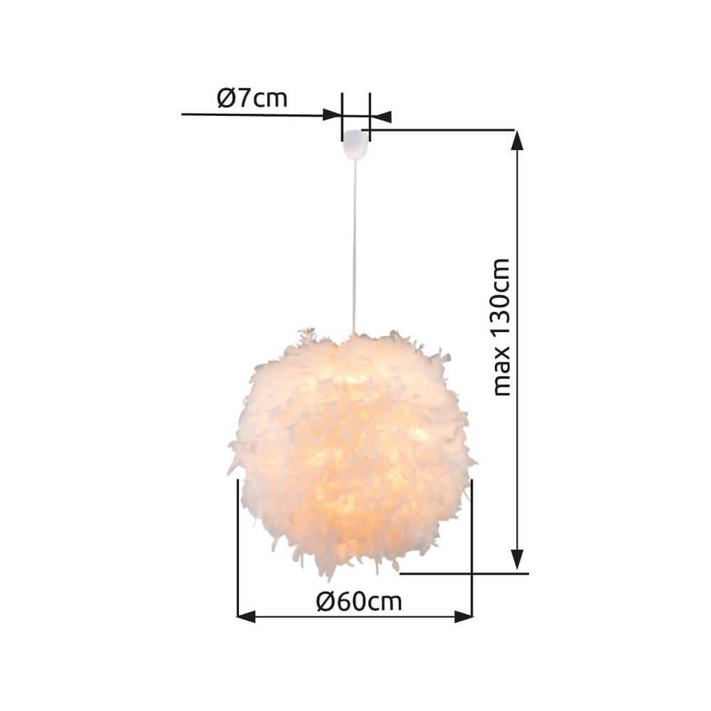 Weiße Pendelleuchte Katunga Ø 60cm Globo 9007371341450