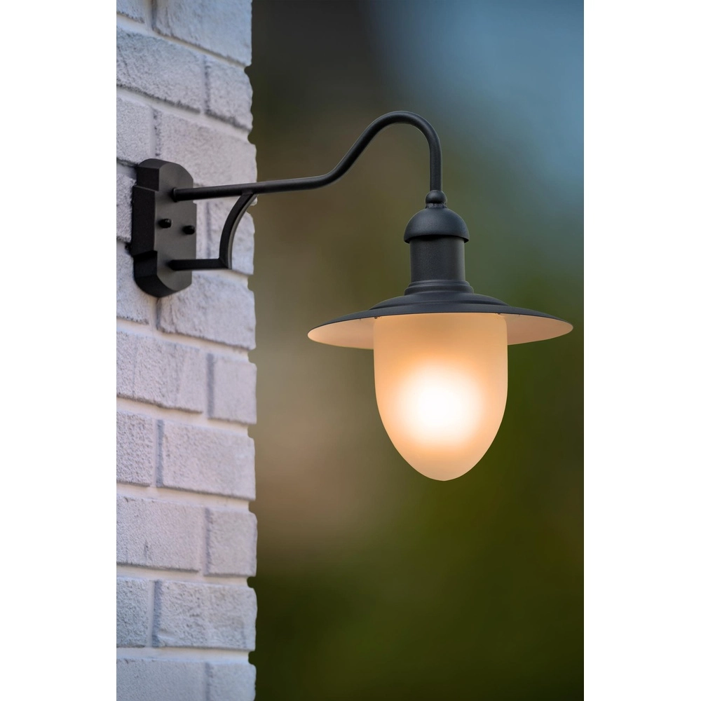 Landwandlampe Aruba schwarz Ø 25 cm Lucide 5411212113498