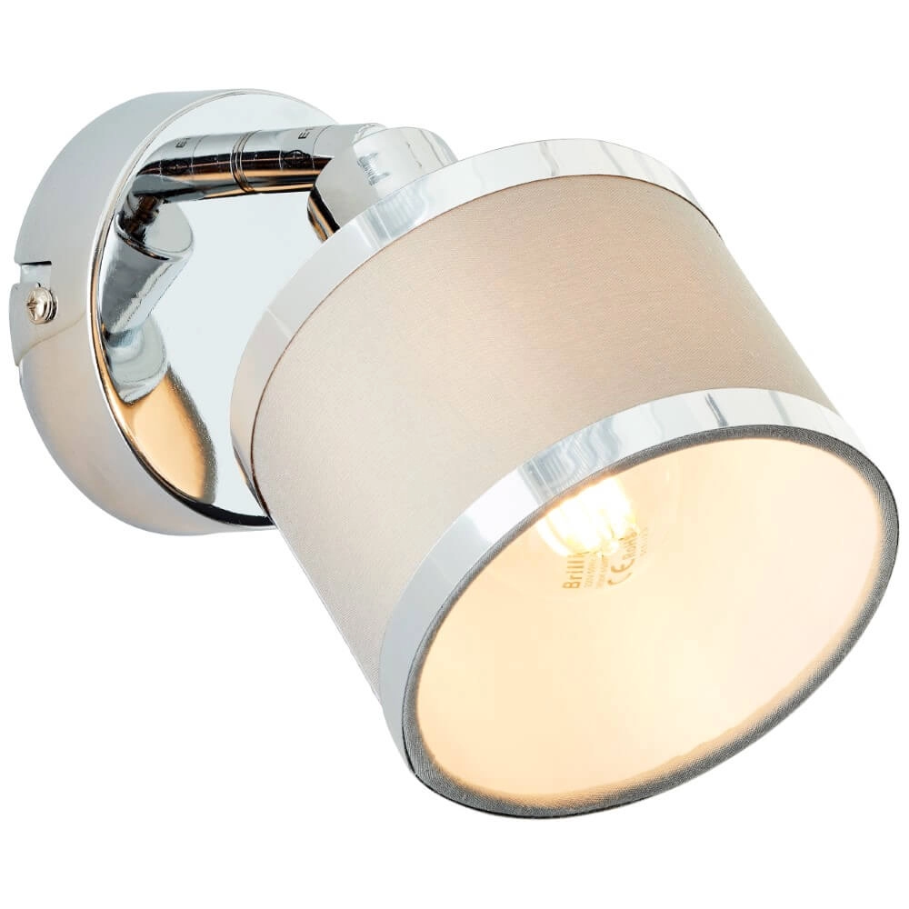 Chrom mit grauer Wandleuchte Alexia Design Brilliant 4004353424137