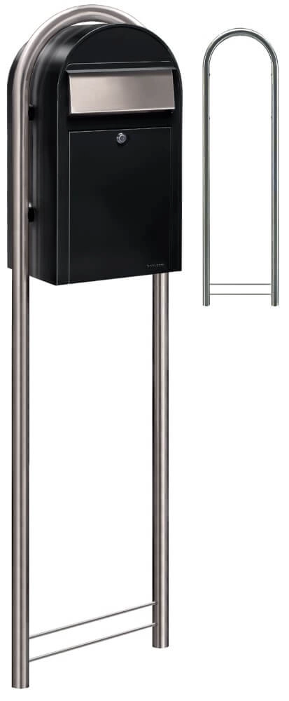 Briefkasten Grande st9005 i Strukturiertes Schwarz Bobi 6417237033277