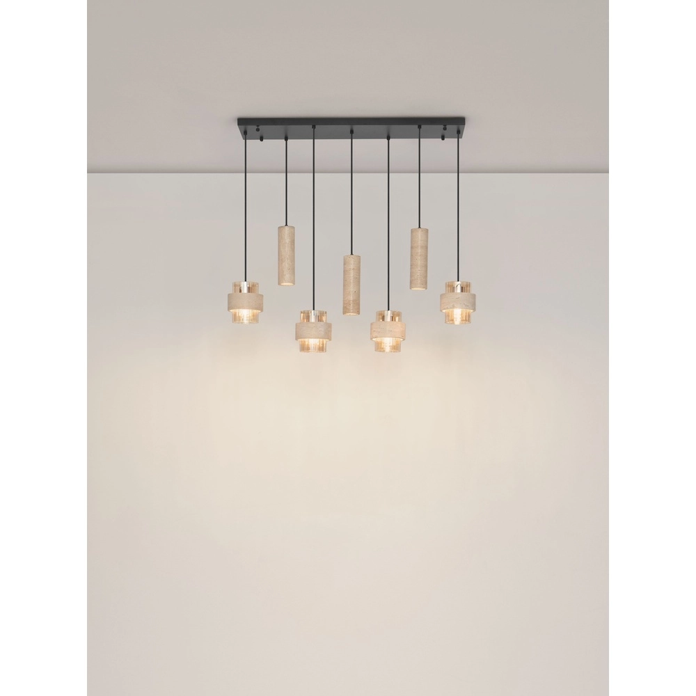 7-Licht Pendellampe Melony Moderner Sandbraun Lyora 5212063501263