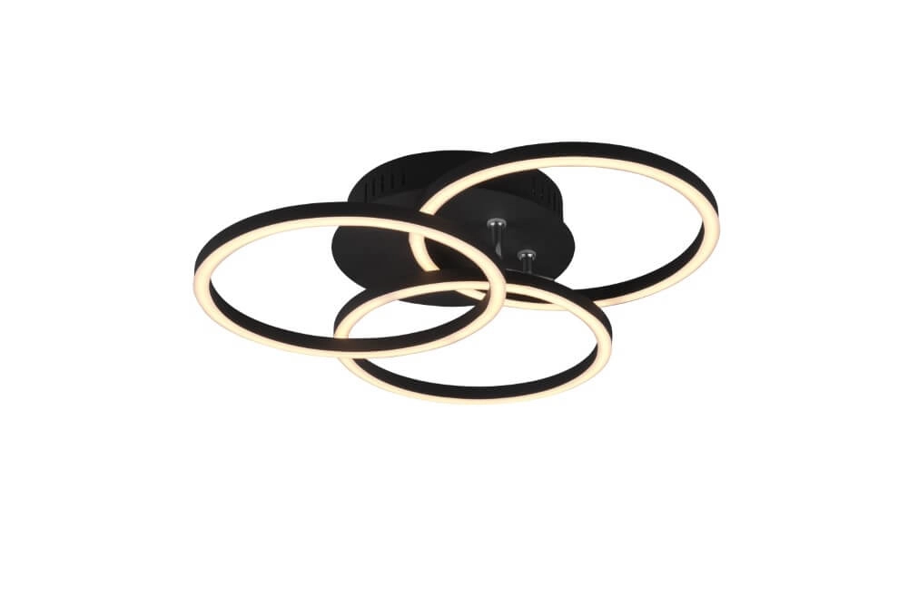 Deckenlampe Circle 3-Ring schwarz Trio 4017807500615