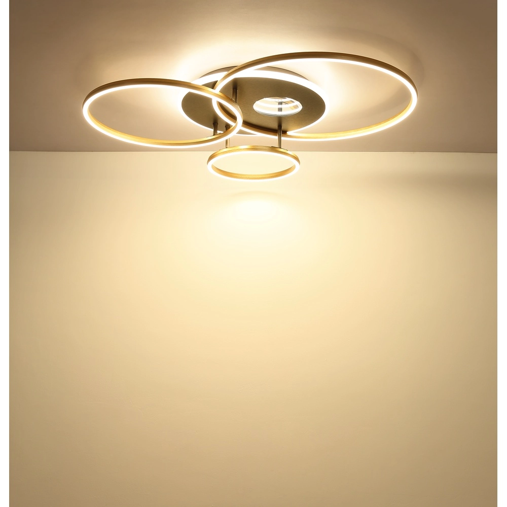 Moderne Deckenlampe Invertina Gold 90 cm Globo 9007371572403