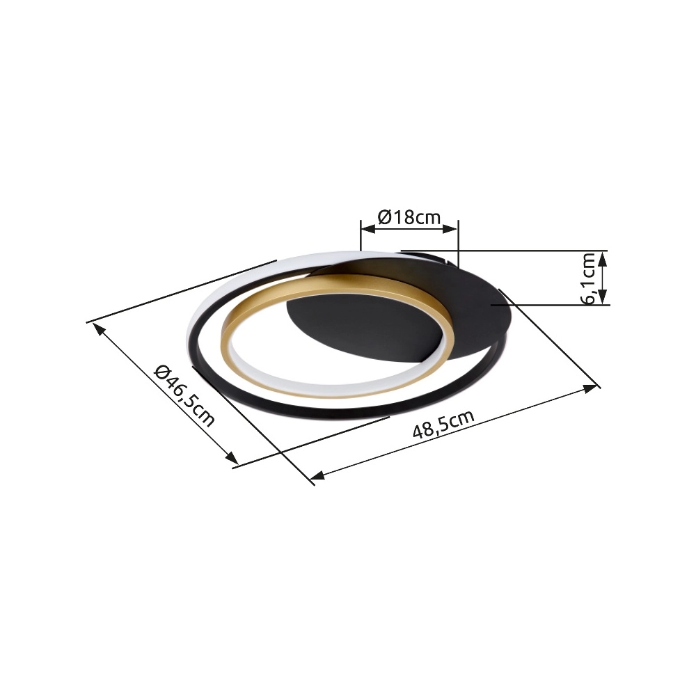 Design-Deckenlampe Rodan Schwarz Globo 9007371402526
